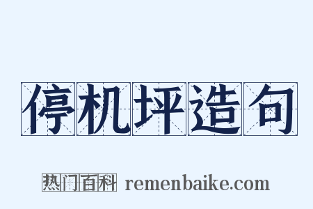 停机坪造句是什么意思的图片